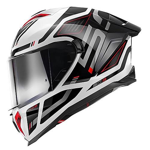 GIVI 50.3 QUASAR BEYAZ-S�YAH-KIRMIZI KASK