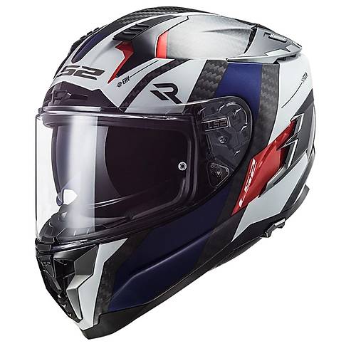 LS2 CHALLENGER C KARBON ALLOY BEYAZ-MAV�-KIRMIZI KASK