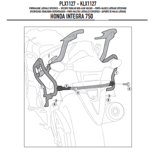 GIVI PLX1127 HONDA INTEGRA 750 (14-15) YAN �ANTA TA�IYICI