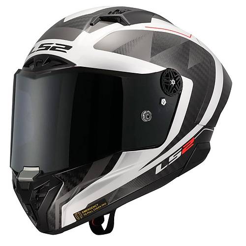 LS2 THUNDER KARBON GP AERO RAUTE BEYAZ-GR� KASK