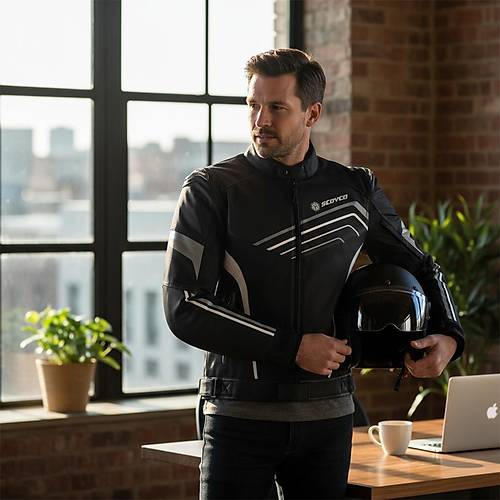 Scoyco JK153 Siyah Gri Korumal Motosiklet Mont