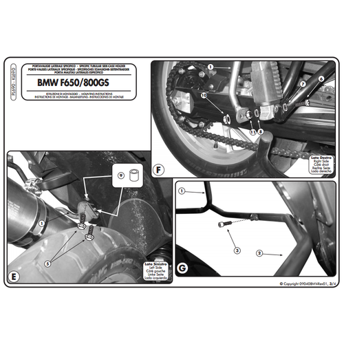 GIVI PL690 BMW F 650GS - F 800GS (08-11) YAN �ANTA TA�IYICI