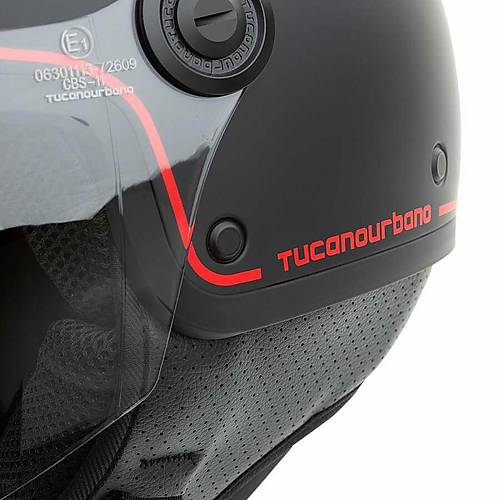 TUCANO URBANO EL JETTIN 6.0 YARIM KASK MILAN SKYLINE MAT S�YAH