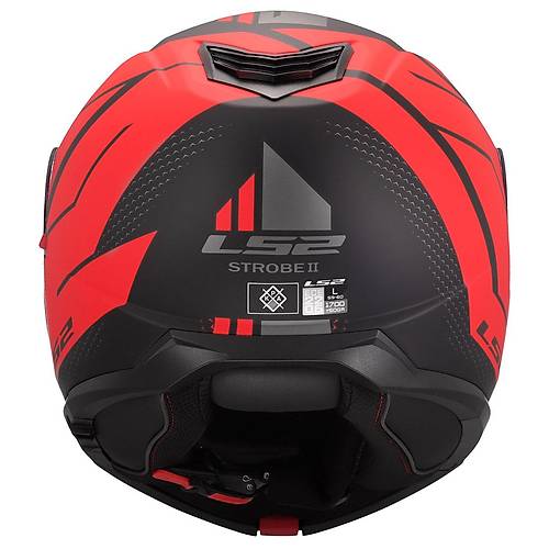 LS2 STROBE 2 CODE MAT S�YAH-KIRMIZI KASK