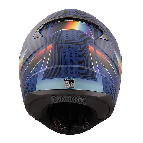 LS2 Rapid 2 Optik Mat Mavi-Mor Kapal Kask