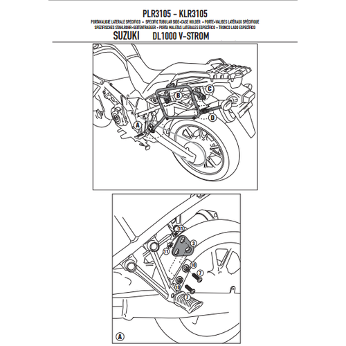 GIVI PLR3105 SUZUKI DL 1000 V-STROM (14-19) YAN �ANTA TA�IYICI