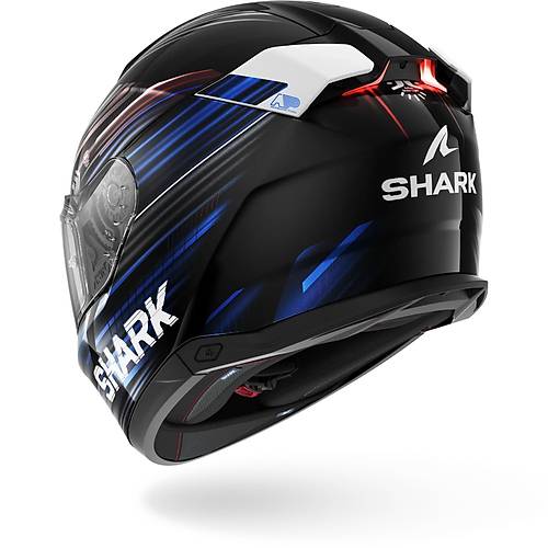 Shark Skwal i3 Light Blur Siyah K�rm�z� Mavi Kapal� Kask