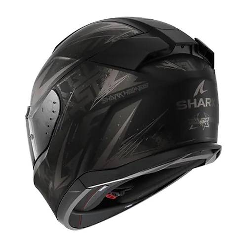 SHARK D-SKWAL 3 BLAST-R MAT SYAH GR KAPALI KASK