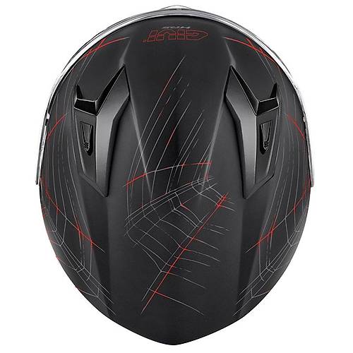 G�v� 50.7 Phob�a Mat Siyah-K�rm�z� Kask