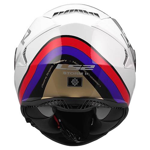 LS2 Storm 2 Stark Beyaz-Krmz-Mavi-Sar Kask