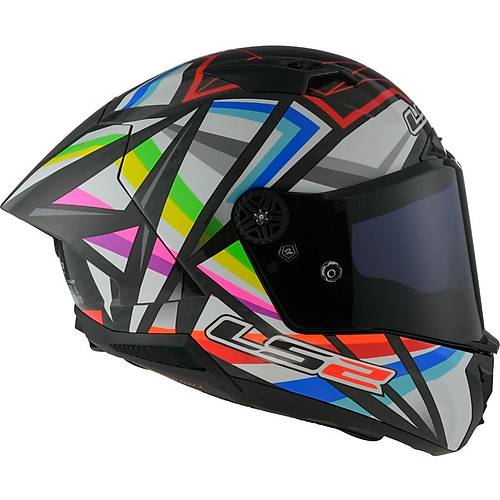 LS2 Thunder Karbon GP Aero Flash Siyah Kapal Kask