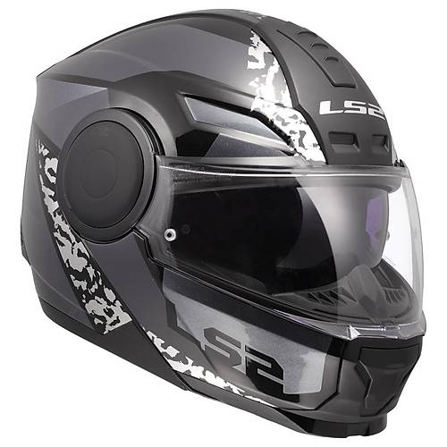 LS2 SCOPE 2 OXYD S�YAH-TITANIUM KASK
