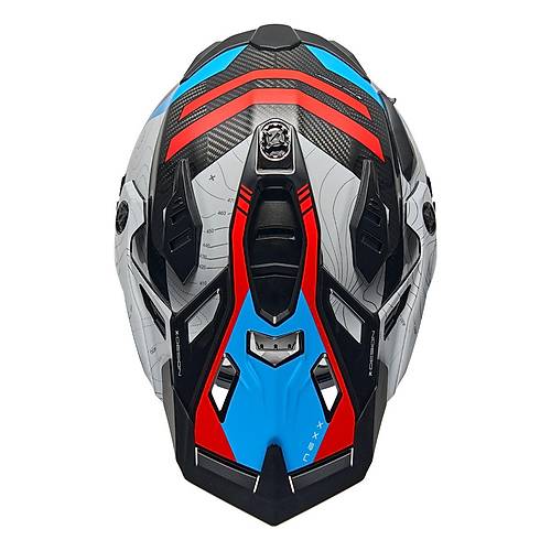 NEXX X.WED 3 FURKA KARBON KIRMIZI-MAV� KASK