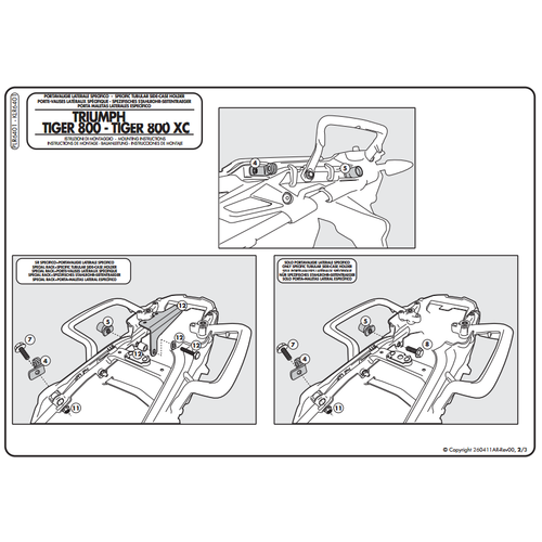 GIVI PLR6401 TRIUMPH TIGER 800 - TIGER 800 XC - TIGER 800 XR (11-16) YAN �ANTA TA�IYICI