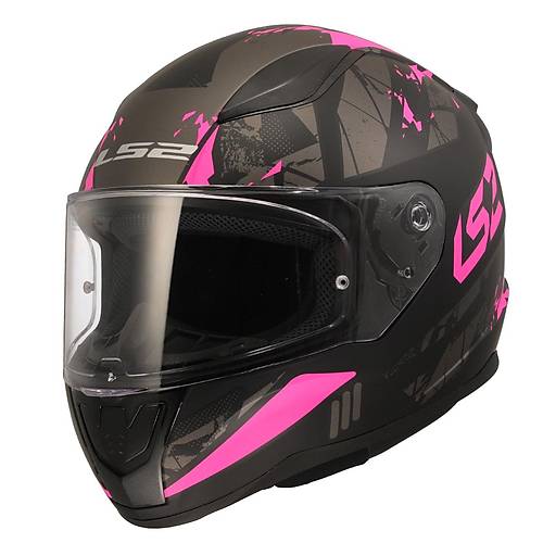 LS2 RAPID 2 PALIMNESIS MAT S�YAH-PEMBE KASK