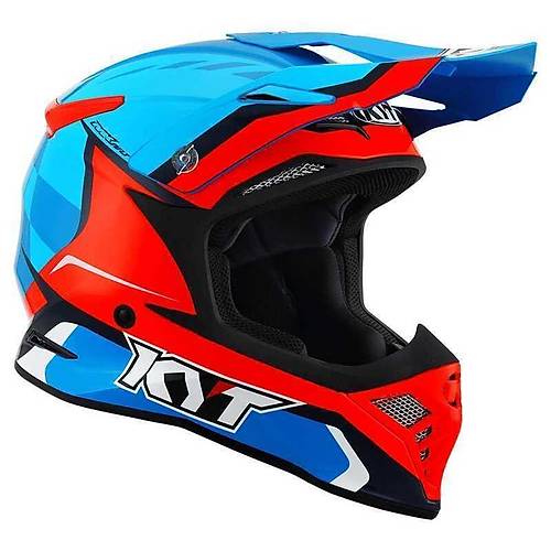 Kyt Skyhawk Kask Glow�ng Mavi Turuncu Fluo