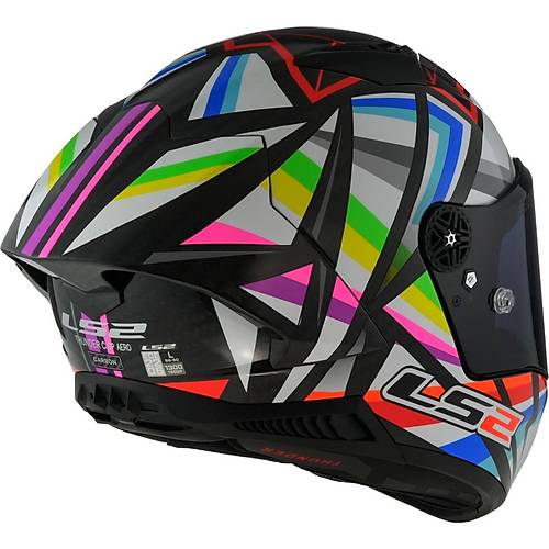 LS2 Thunder Karbon GP Aero Flash Siyah Kapal Kask