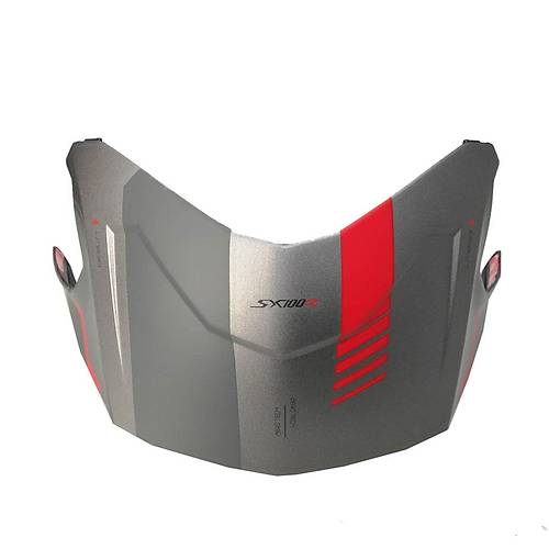 NEXX SX.100R GRIDLINE MAT GR�-KIRMIZI KASK ARKA SPOILER