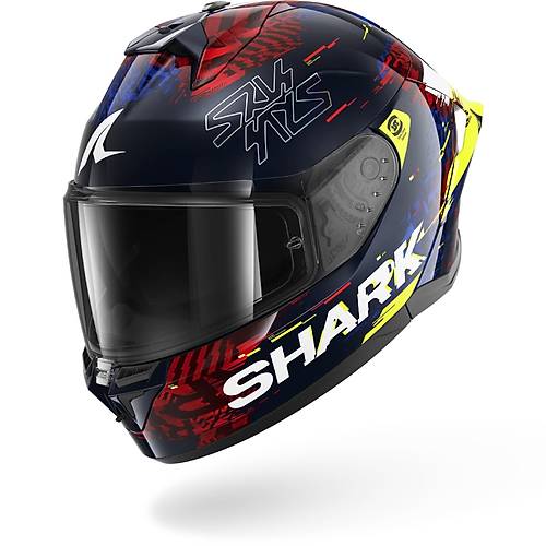 Shark Skwal Cup Speed Vib Mavi K�rm�z� Sar� Kapal� Kask