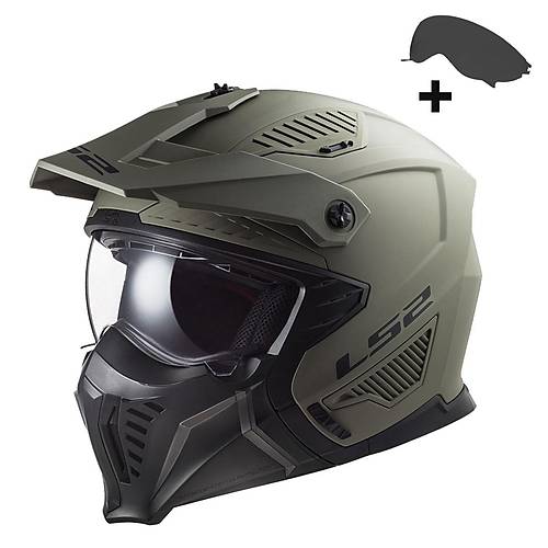 LS2 DRIFTER MAT OLIVE YE��L KASK
