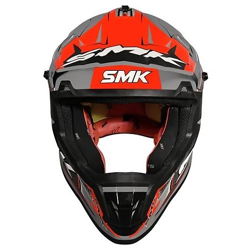 SMK ALLTERRA S01 MAVERIX CROSS KASK GR� TURUNCU ( GOGGLE HED�YEL� )