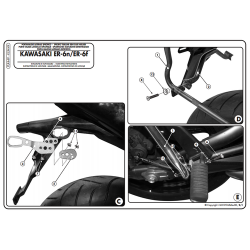KAPPA KLX449 KAWASAKI ER-6N - ER-6F 650 (09-11) YAN �ANTA TA�IYICI