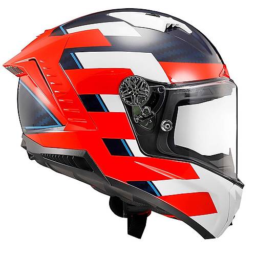 LS2 THUNDER KARBON ALLIANCE KIRMIZI-MAV�-BEYAZ KASK