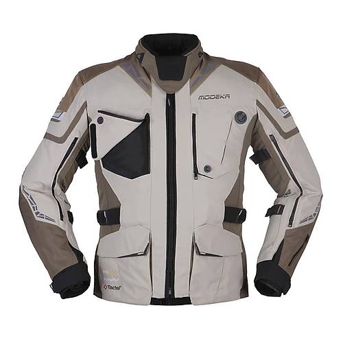 Modeka Panamericana II Waterproof Haki-Bej 4 Mevsim Motosiklet Montu