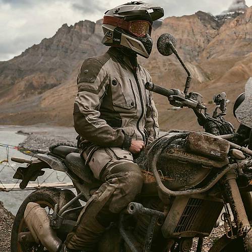 Modeka Panamericana II Waterproof Haki-Bej 4 Mevsim Motosiklet Montu