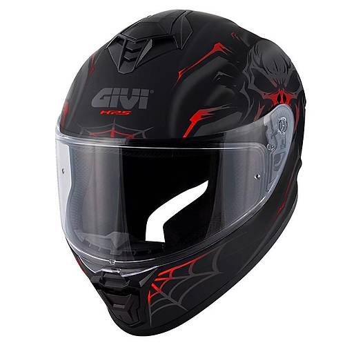GIVI 50.X ARACHNO MAT SYAH-KIRMIZI KASK