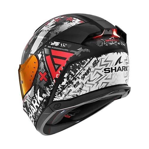 SHARK SKWAL i3 HELLCAT MAT SYAH GR KIRMIZI KAPALI KASK