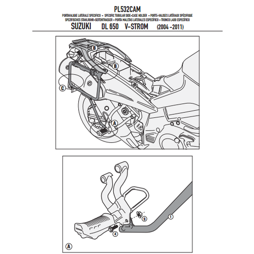 GIVI PL532CAM SUZUKI DL 650 V-STROM (04-11) YAN �ANTA TA�IYICI