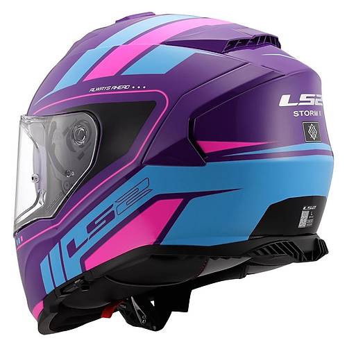 LS2 Storm 2 Fist Mor-Mavi Kapal Kask