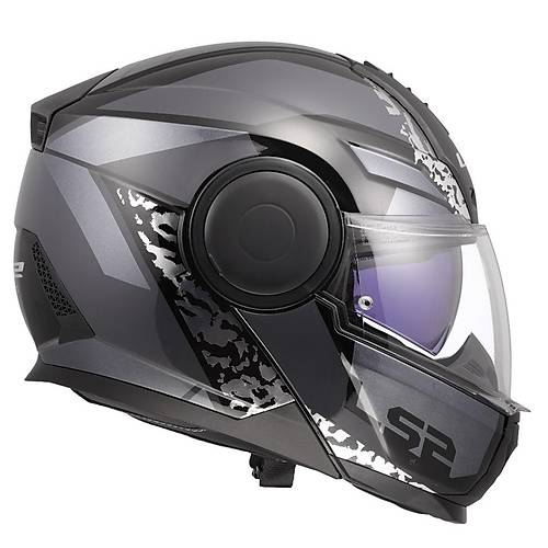 LS2 SCOPE 2 OXYD S�YAH-TITANIUM KASK
