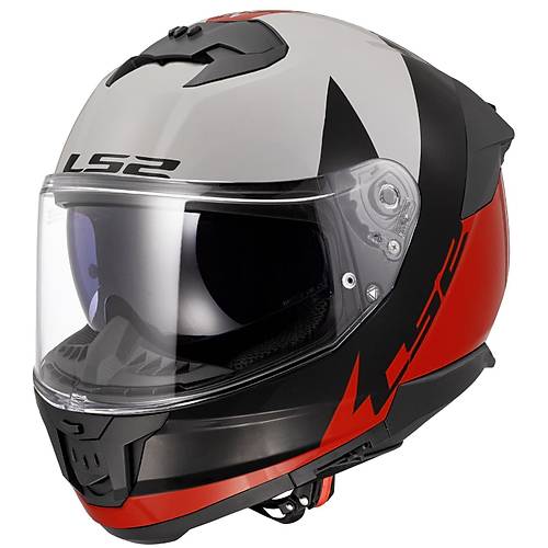 LS2 Stream 2 Thunderbiz Siyah-Krmz Kapal Kask