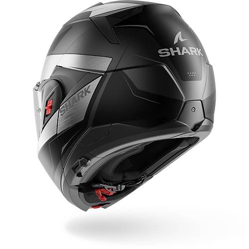 Shark Oxo Mekarium Mat Antrasit Krom Siyah �ene A��l�r Kask