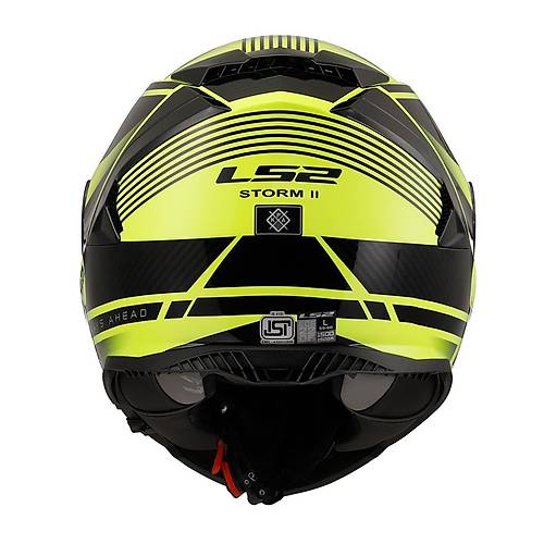 LS2 Storm 2 Dodger Mat Siyah-Neon Sar Kapal Kask