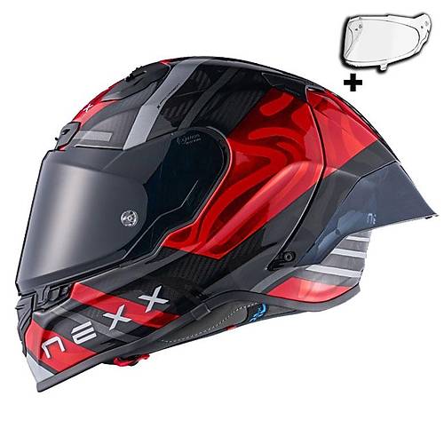 NEXX X.R3R SWIRL KARBON KIRMIZI KASK