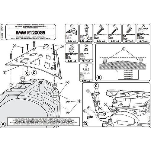 GIVI SRA692 BMW R 1200GS (07-12) ARKA �ANTA TA�IYICI
