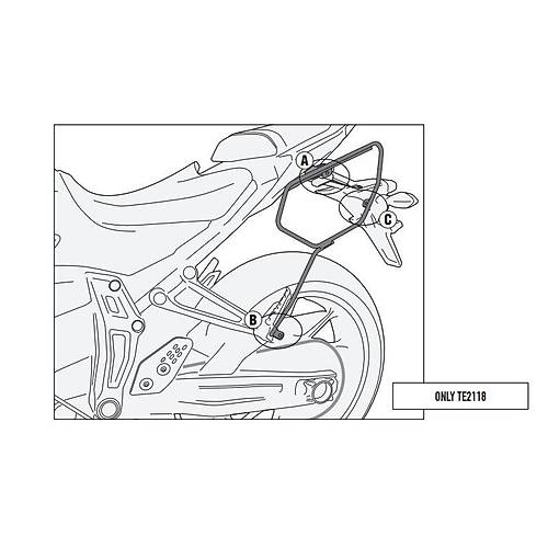 GIVI 2118KIT YAMAHA MT-07 (14-17) YAN �ANTA TA�IYICI BA�LANTI K�T�