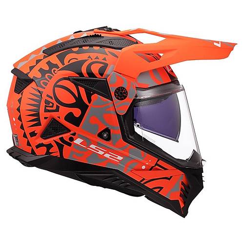 LS2 PIONEER 2 RANGI MAT TURUNCU KASK