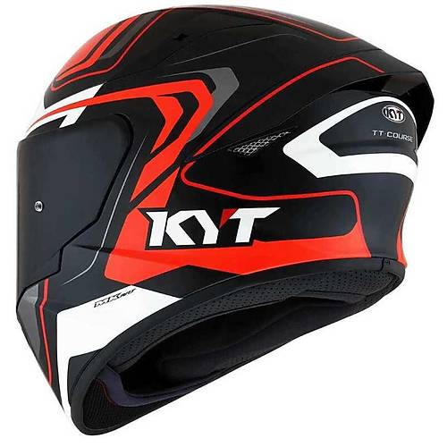 KYT TT-COURSE KASK OVERTECH SYAH/TURUNCU