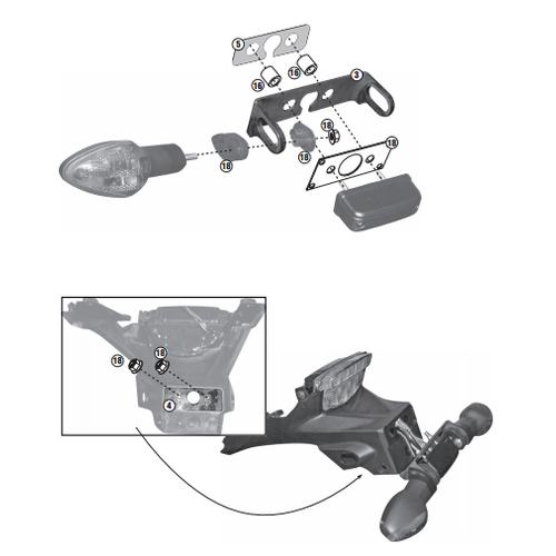 KAPPA KLX1104 HONDA VFR 800X CROSSRUNNER (11-14) YAN �ANTA TA�IYICI