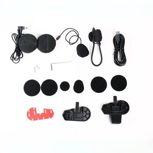KNMASTER KN2300 MOTOS�KLET KASK �NTERKOM BLUETOOTH SET� S�YAH