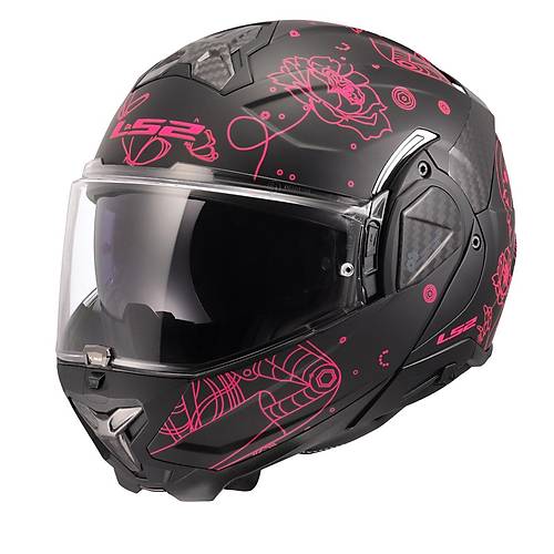 LS2 ADVANT 2 SOPHIA MAT S�YAH-PEMBE KASK