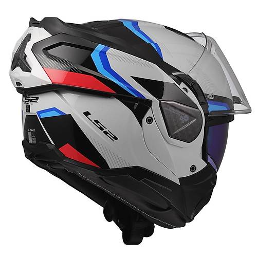 Ls2 Advant 2 Triple Beyaz-Mavi-K�rm�z�-Siyah Kask