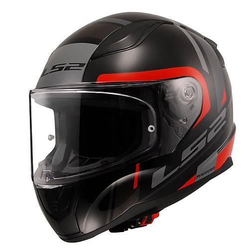 LS2 RAPID 2 CHOS S�YAH-KIRMIZI KASK