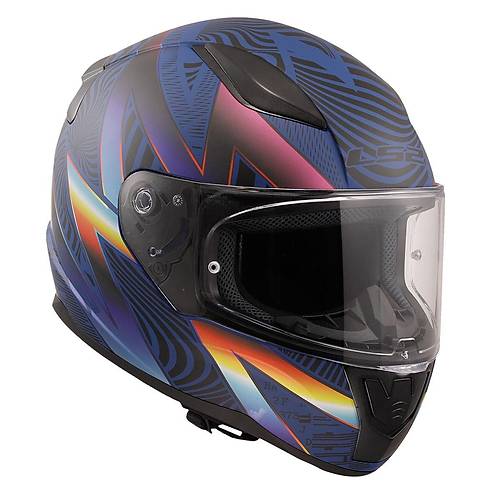 LS2 Rapid 2 Optik Mat Mavi-Mor Kapal Kask