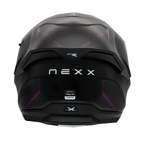 NEXX Y.100R React Mat Siyah-Mor Kapal Kask