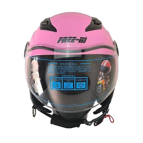 Free-M Parlak Pembe ocuk Kask